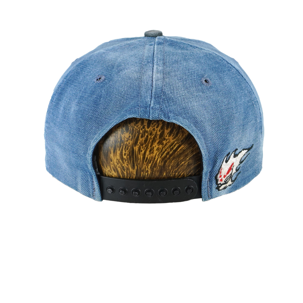 Vintage (No Fear) - Dangerous Sports Gear Embroidered Denim Snapback Hat 1990s OSFA Vintage Retro