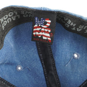 Vintage (No Fear) - Dangerous Sports Gear Embroidered Denim Snapback Hat 1990s OSFA Vintage Retro
