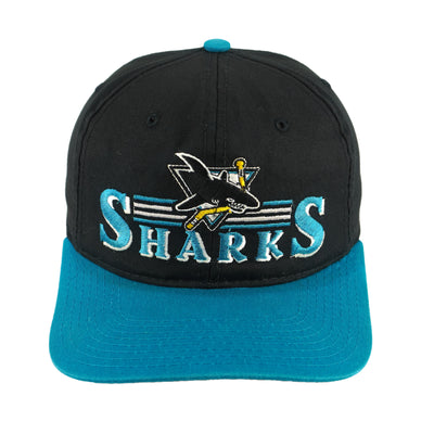 Starter - San Jose Sharks Embroidered Snapback Hat 1990s OSFA