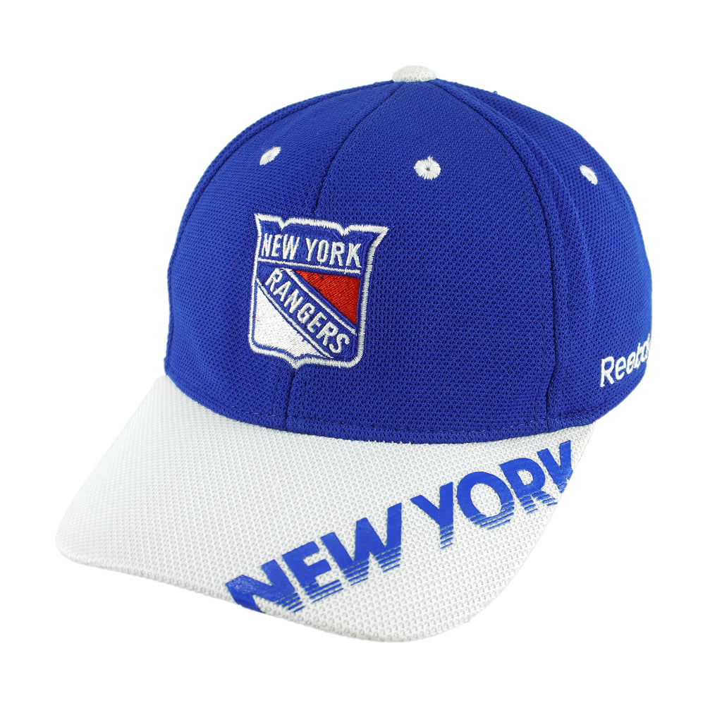 Reebok (NHL) - New York Rangers Center Ice Hat 1990s Fitted Vintage Retro Hockey