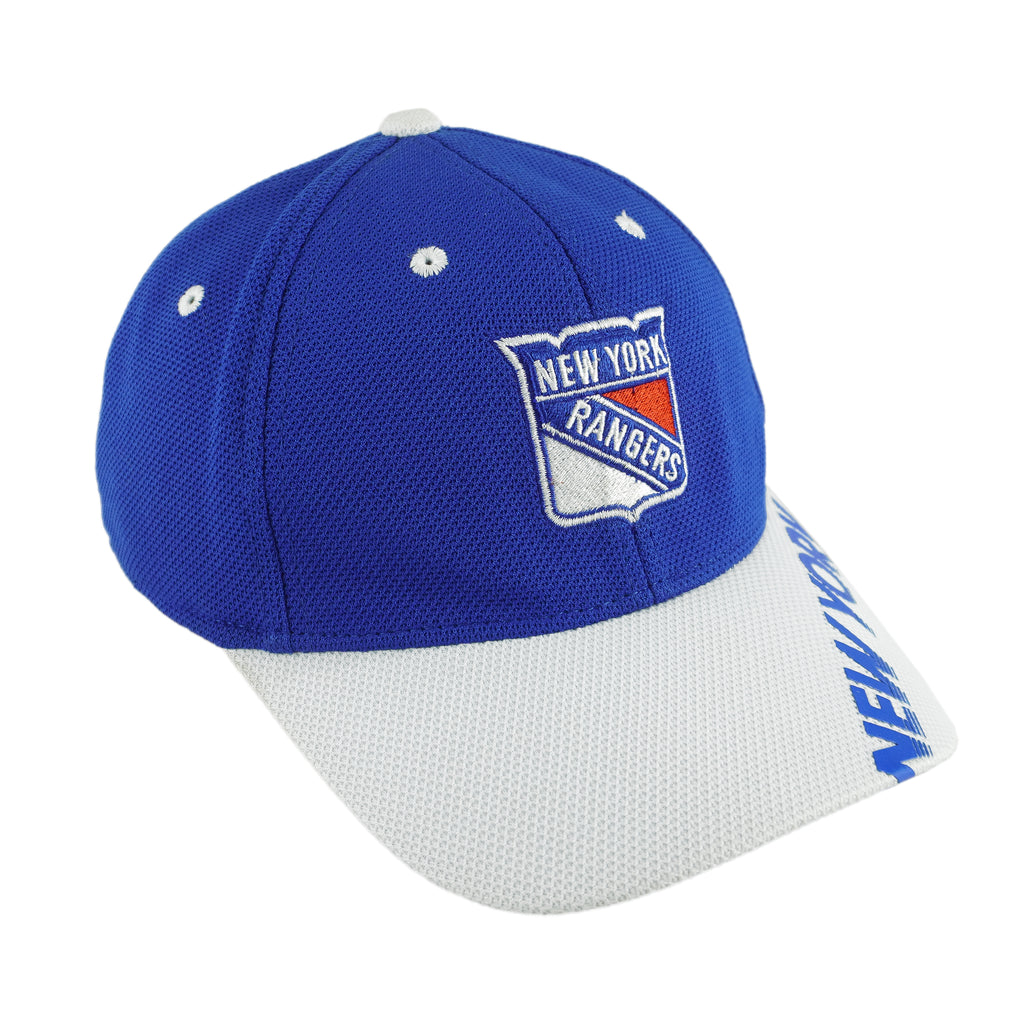 Reebok (NHL) - New York Rangers Center Ice Hat 1990s Fitted Vintage Retro Hockey
