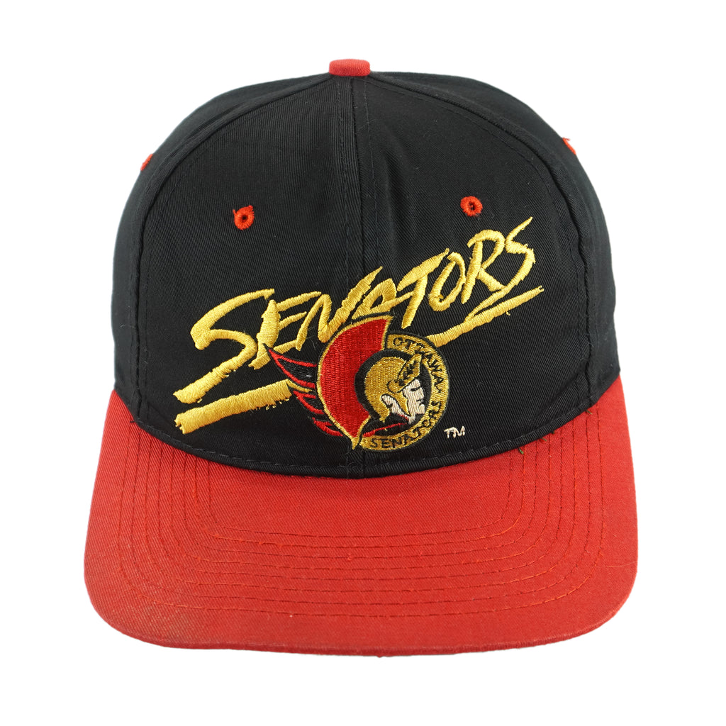 NHL - Ottawa Senators Embroidered Snapback Hat 1990s OSFA Vintage Retro Hockey