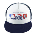 MLB (Nissin) - Minnesota Twins World Champs Trucker Hat 1987 OSFA Vintage Retro Baseball