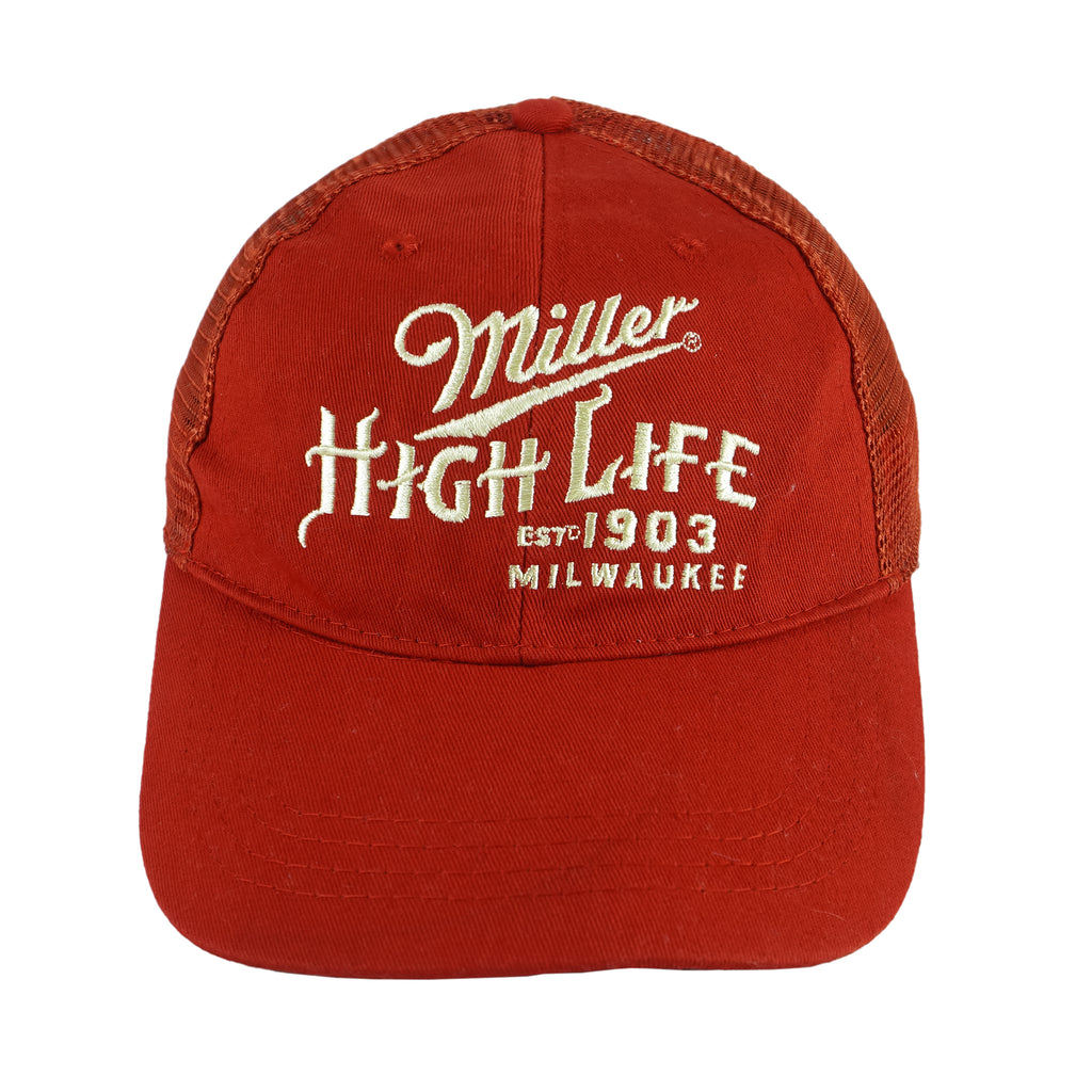 Vintage - Miller High Life Snapback Mesh Hat 1990s OSFA Vintage Retro
