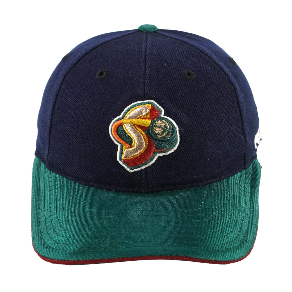 Puma - Seattle SuperSonics Embroidered Adjustable Hat 1990s OSFA Vintage Retro Basketball