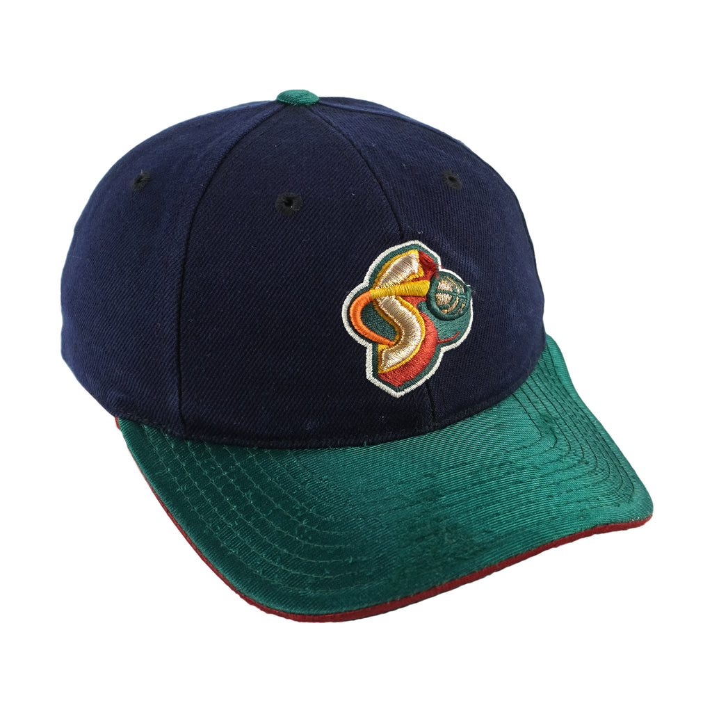 Puma - Seattle SuperSonics Embroidered Adjustable Hat 1990s OSFA Vintage Retro Basketball