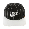 Nike - Embroidered Stripes Snapback Hat 1990s OSFA Vintage Retro