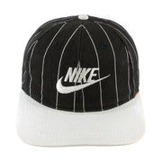 Nike - Embroidered Stripes Snapback Hat 1990s OSFA Vintage Retro