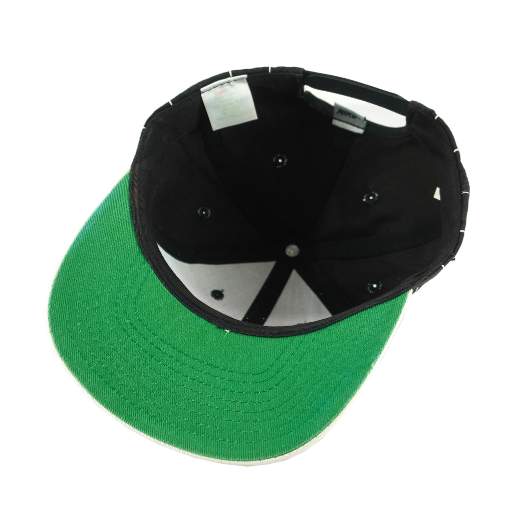 Nike - Embroidered Stripes Snapback Hat 1990s OSFA Vintage Retro