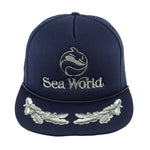 Vintage - Sea World Rope Embroidered Trucker Hat 1982 OSFA