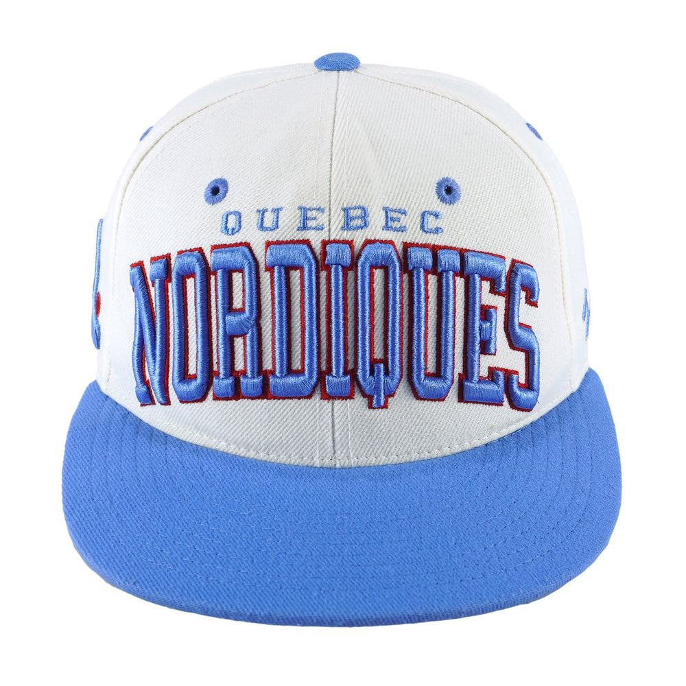 NHL (Zephyr) - Quebec Nordiques 3D Puff Snapback Hat 1990s OSFA Vintage Retro Hockey