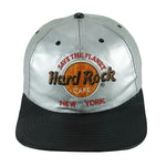 Vintage - Hard Rock Cafe New York Faux Leather Adjustable Hat 1990s OSFA