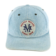 Disney (Goofy's Hat Co) - Mickey Mouse Denim Adjustable Hat 1990s OSFA Vintage Retro