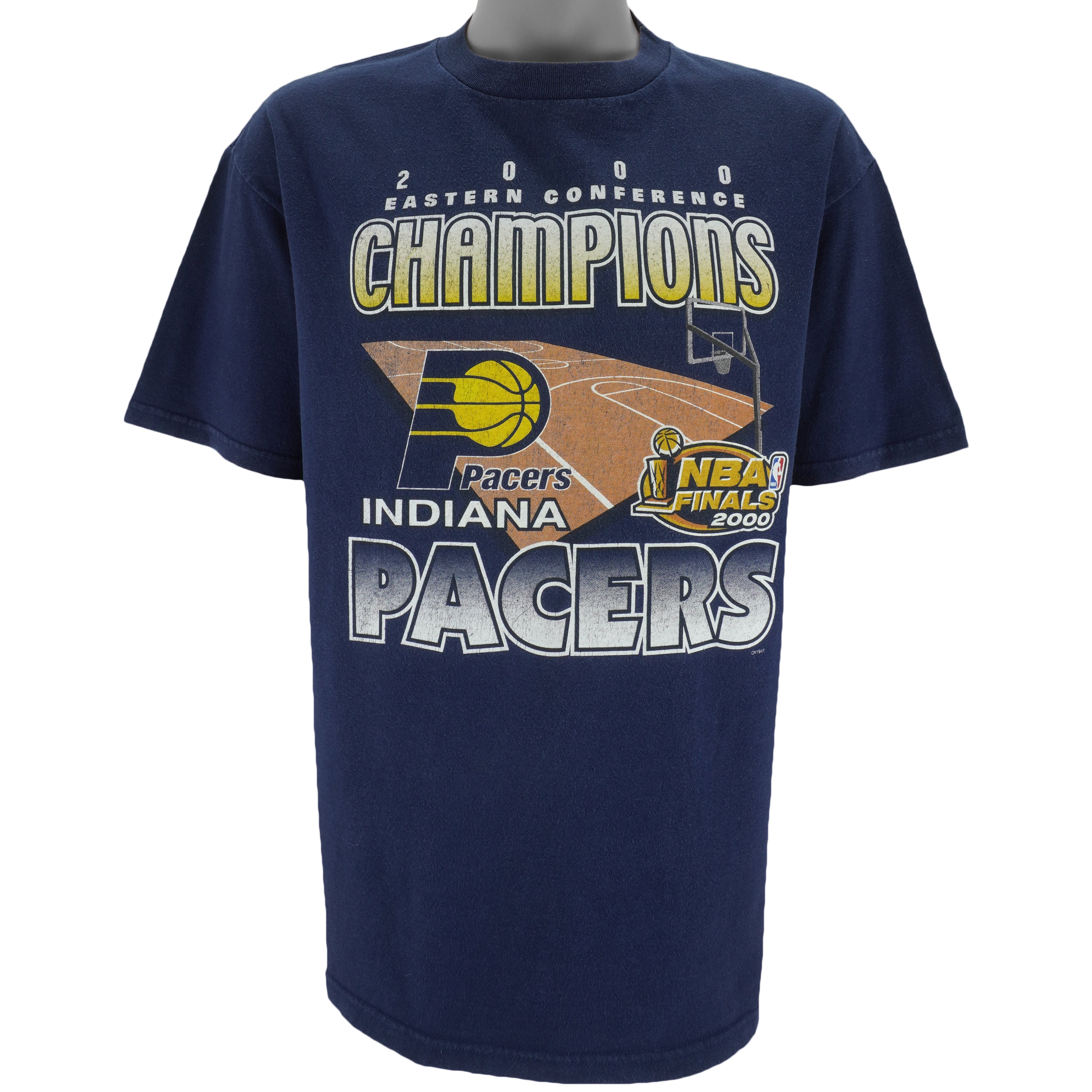 NBA (True Fan) - Indiana Pacers Finals Champions T-Shirt 2000 Large Vintage Retro Basketball