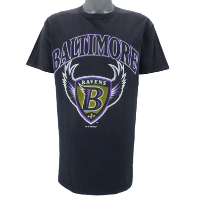 NFL (Delta) - Baltimore Ravens Spell-Out T-Shirt 1996 Large