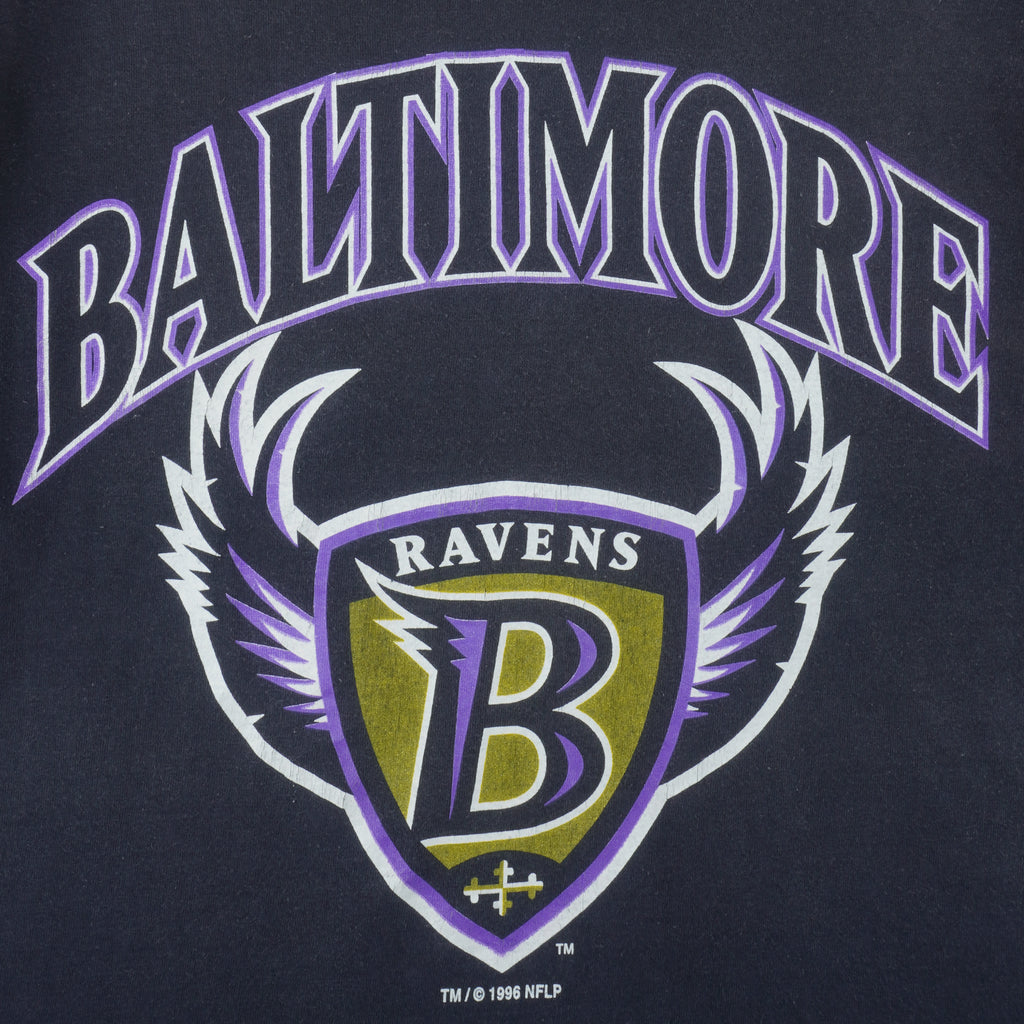 NFL (Delta) - Baltimore Ravens Spell-Out T-Shirt 1996 Large vintage Retro football