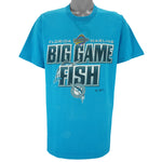 MLB (Pro Player) - Florida Marlins Big Game Fish T-Shirt 1997 Large Vintage retro baseball