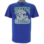 NFL (Logo 7) - Seattle Seahawks T-Shirt 1980s Large Vintage retro football