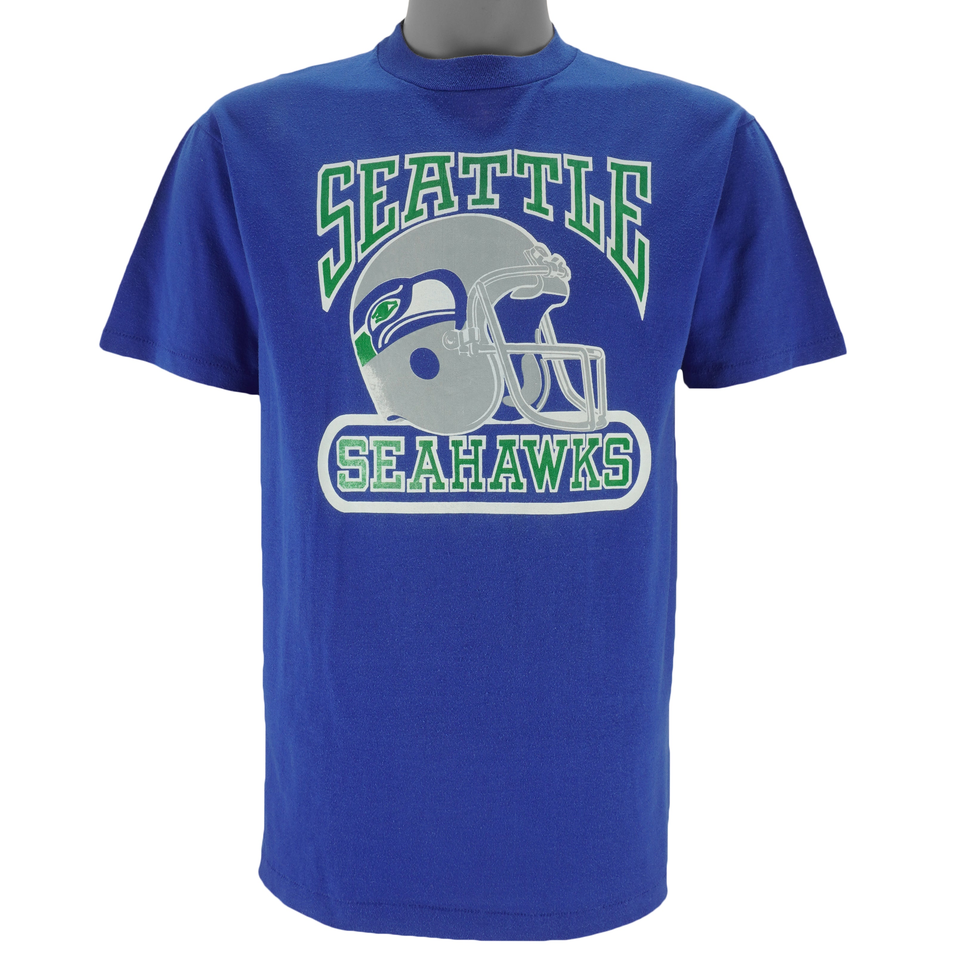NFL (Logo 7) - Seattle Seahawks T-Shirt 1980s Large Vintage retro football