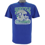 NFL (Logo 7) - Seattle Seahawks T-Shirt 1980s Large