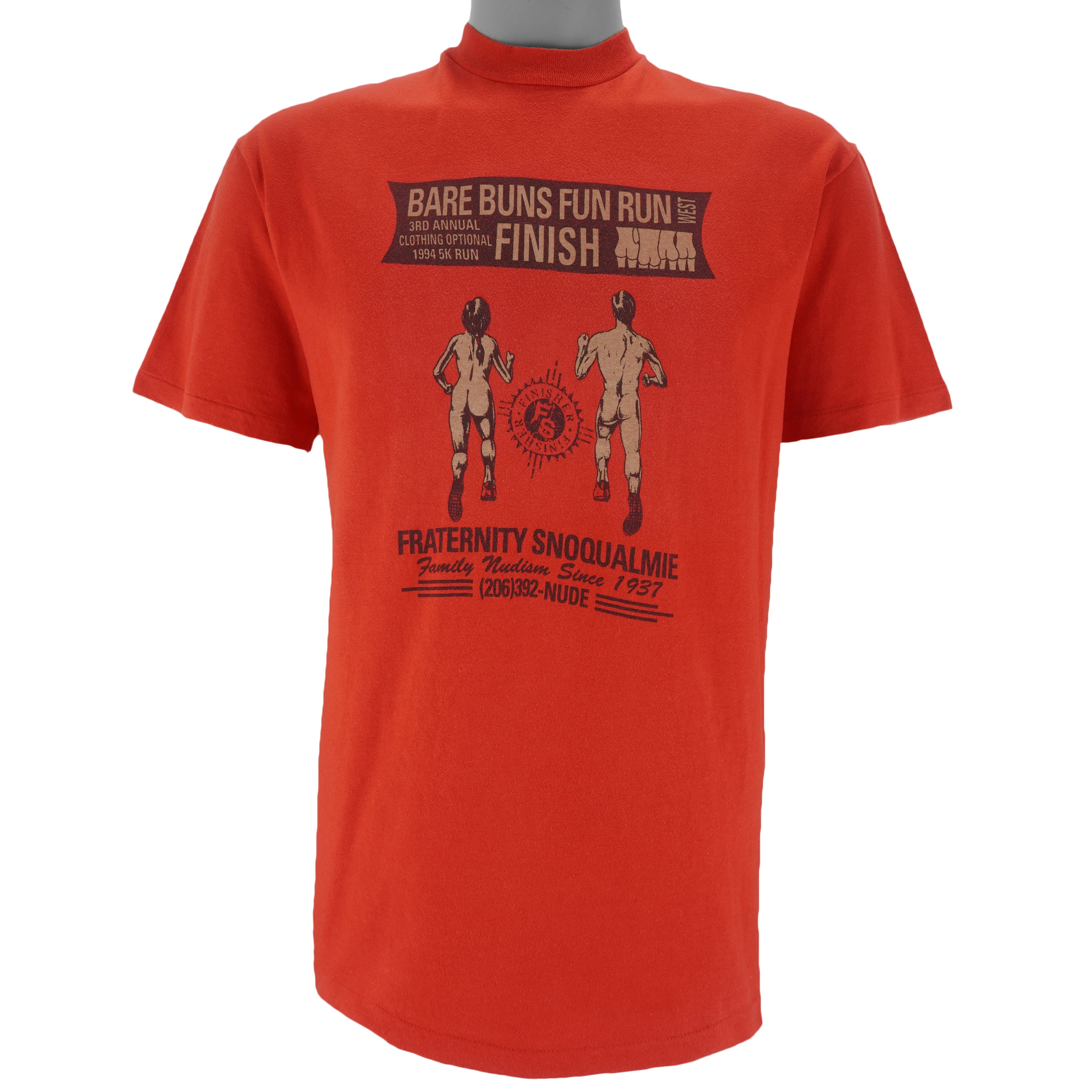 Vintage (Hanes) - Bare Buns Fun Run T-Shirt 1994 Medium vintage retro