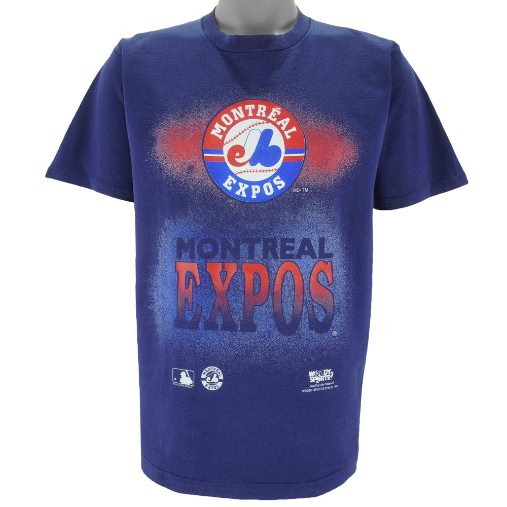 MLB (Woody Sports) - Montreal Expos T-Shirt 1994 Large vintage retro baseball