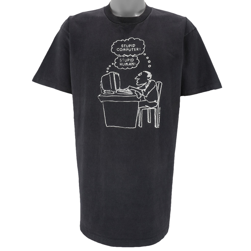 Vintage (Side) - Human VS Computer T-Shirt 1995 Large
