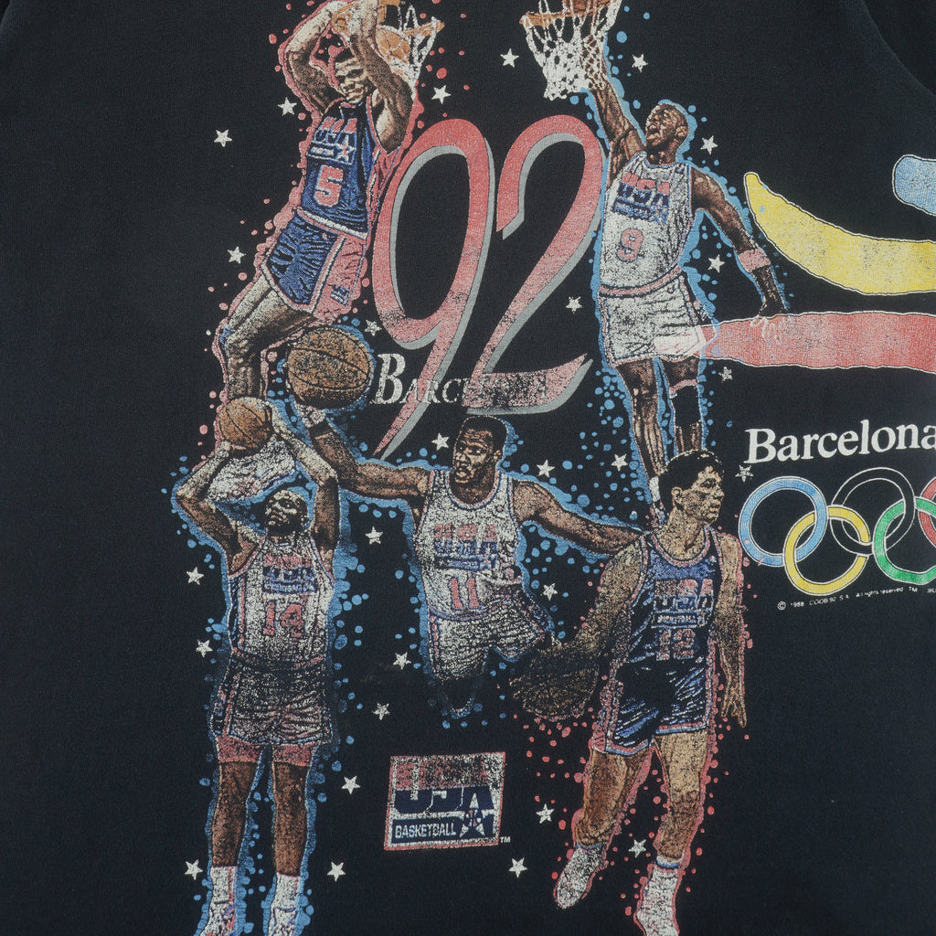 Vintage (Salem) - USA Basketball Dream Team Players T-Shirt 1992 Large Vintage retro basketball