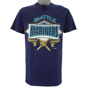 MLB (Team Hanes) - Seattle Mariners Baseball T-Shirt 1995 Medium vintage retro baseball