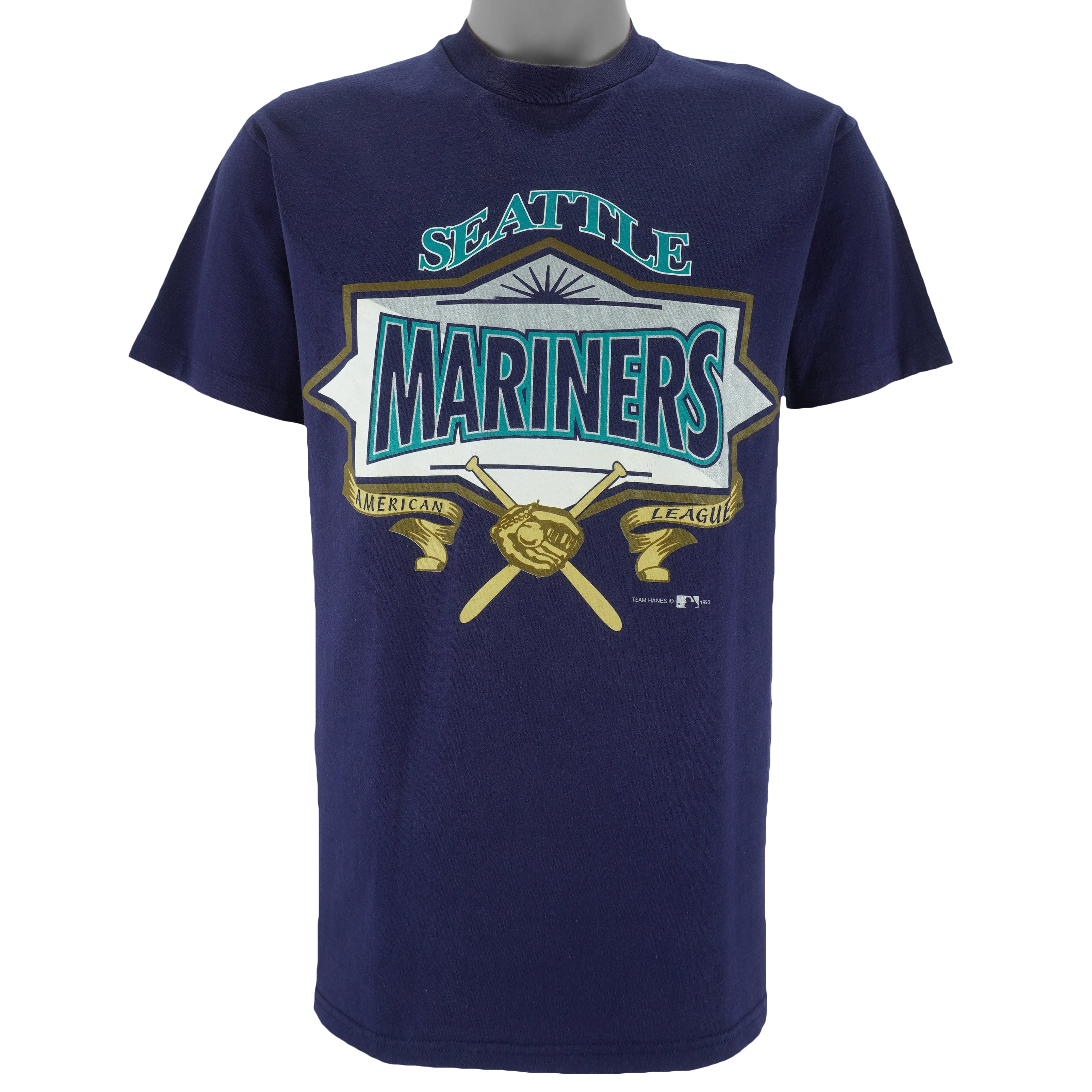 MLB (Team Hanes) - Seattle Mariners Baseball T-Shirt 1995 Medium vintage retro baseball
