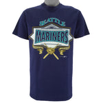 MLB (Team Hanes) - Seattle Mariners Baseball T-Shirt 1995 Medium vintage retro baseball