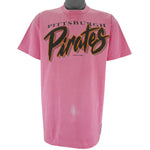 MLB (Nutmeg) - Pittsburgh Pirates Spell-Out T-Shirt 1989 X-Large