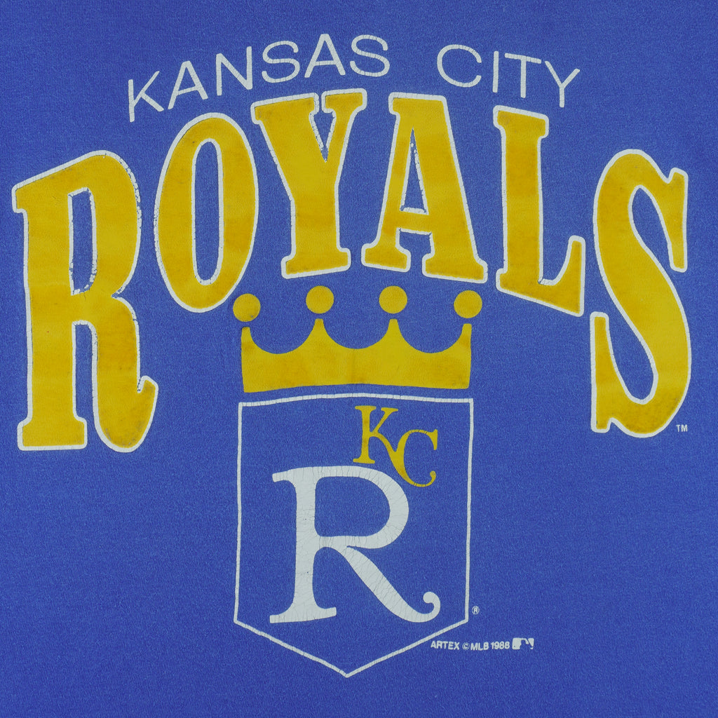 MLB (Artex) - Kansas City Royals Single Stitch T-Shirt 1988 Large