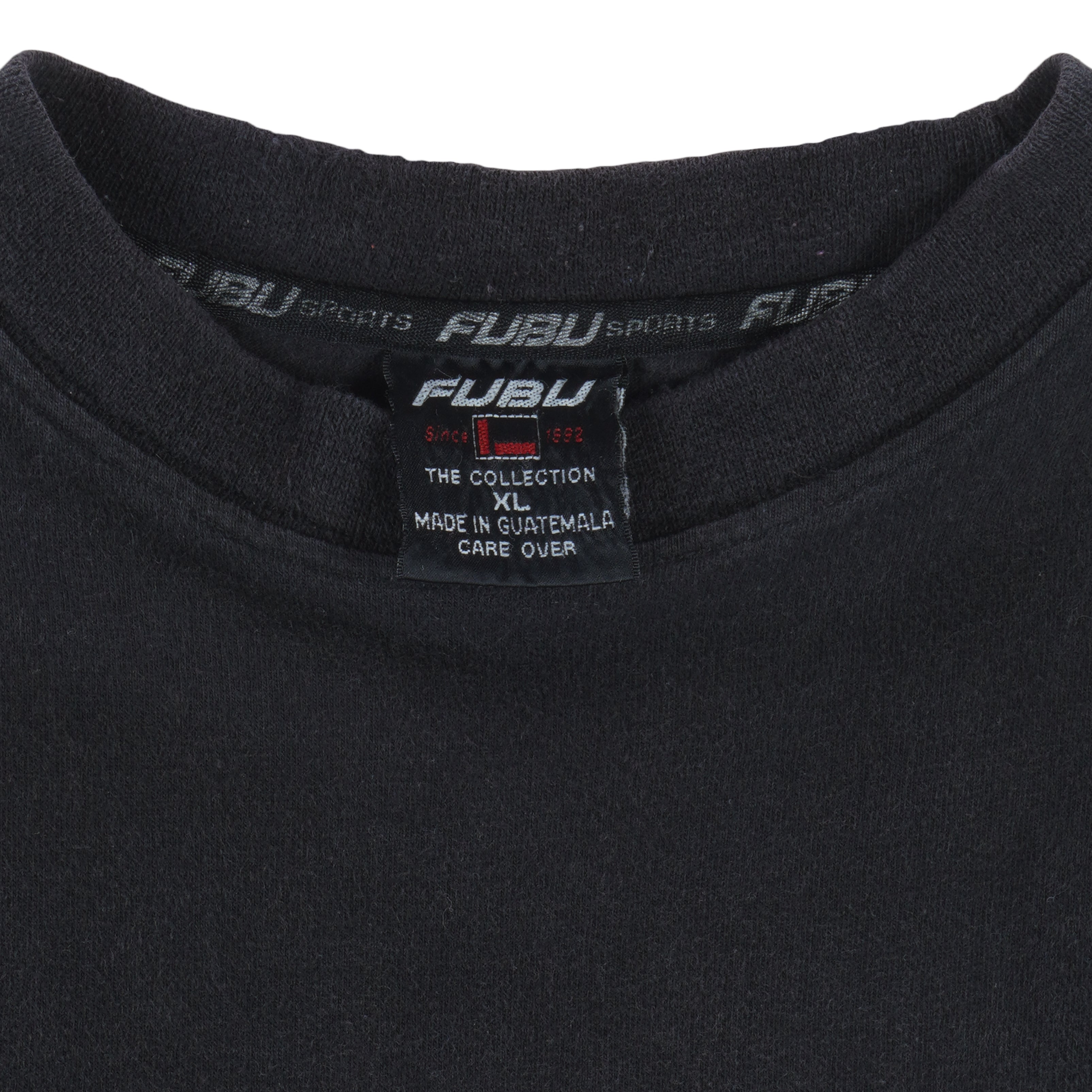 FUBU - Black 05 Embroidered T-Shirt 1990s X-Large vintage retro