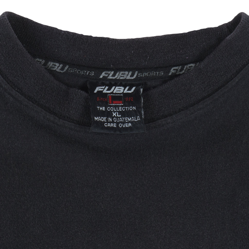 FUBU - Black 05 Embroidered T-Shirt 1990s X-Large vintage retro