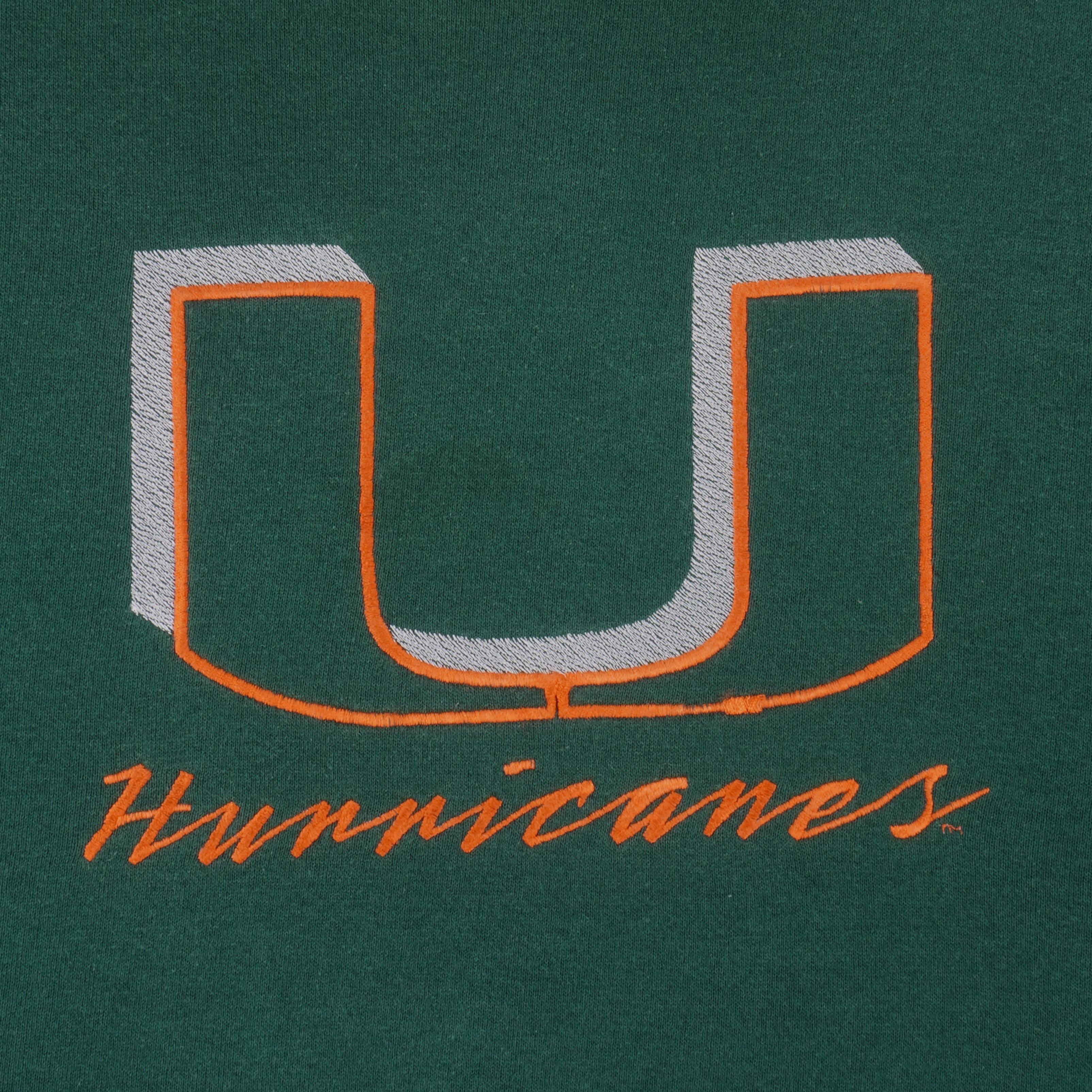 NCAA - Miami Hurricane Crew Neck Sweatshirt 1990s Large