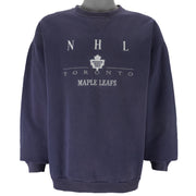 NHL (Bulletin) - Toronto Maple Leafs Crew Neck Sweatshirt 1990s Large