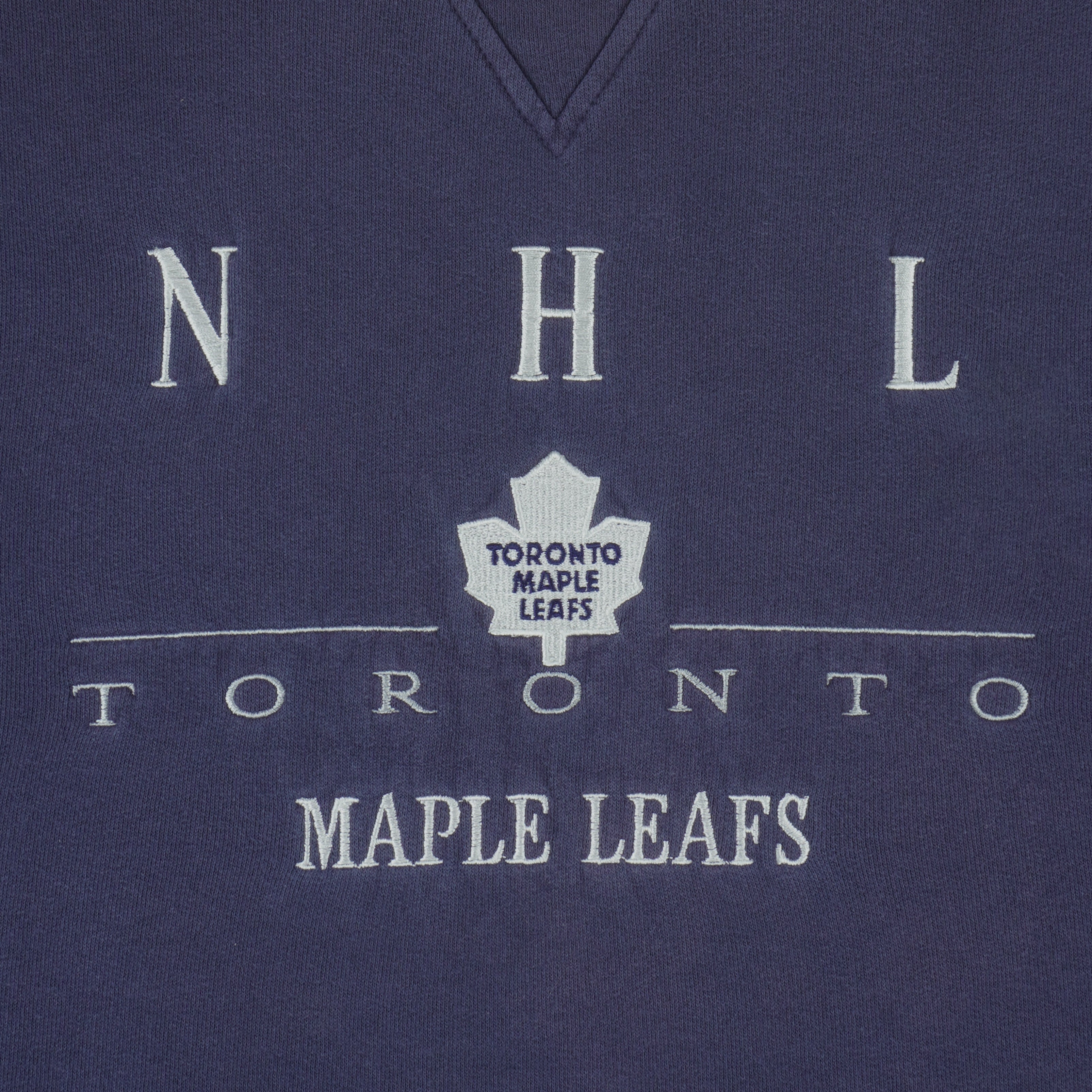 NHL (Bulletin) - Toronto Maple Leafs Crew Neck Sweatshirt 1990s Large