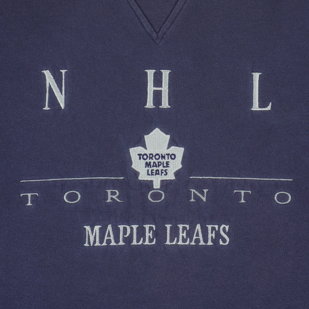 NHL (Bulletin) - Toronto Maple Leafs Crew Neck Sweatshirt 1990s Large