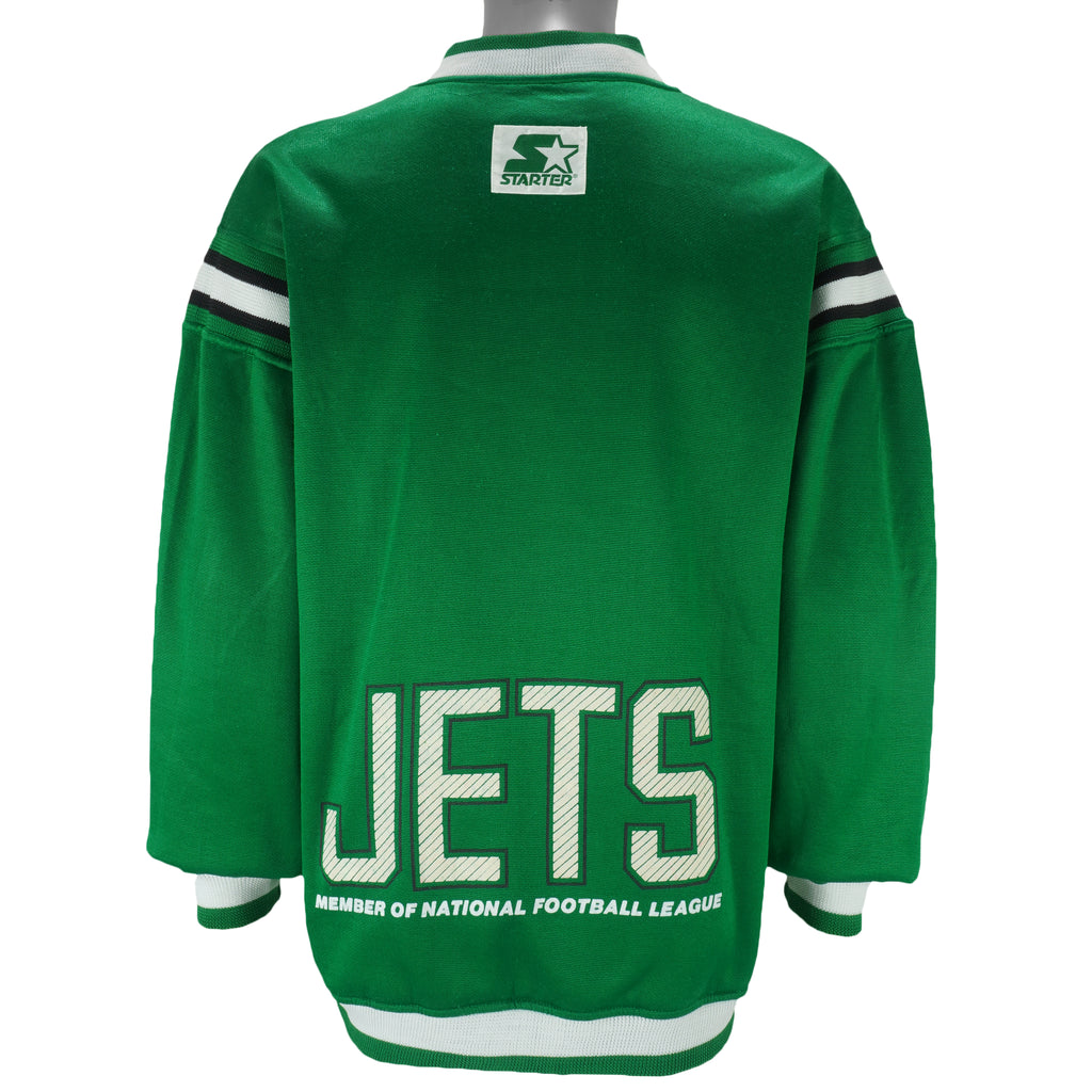 Starter - New York Jets Spell-Out Sweatshirt 1990s Large