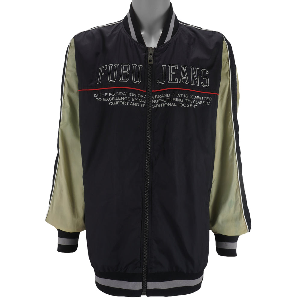 FUBU - 05 Black & Grey Jacket 1990s XX-Large