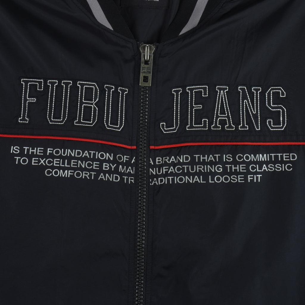 FUBU - 05 Black & Grey Jacket 1990s XX-Large