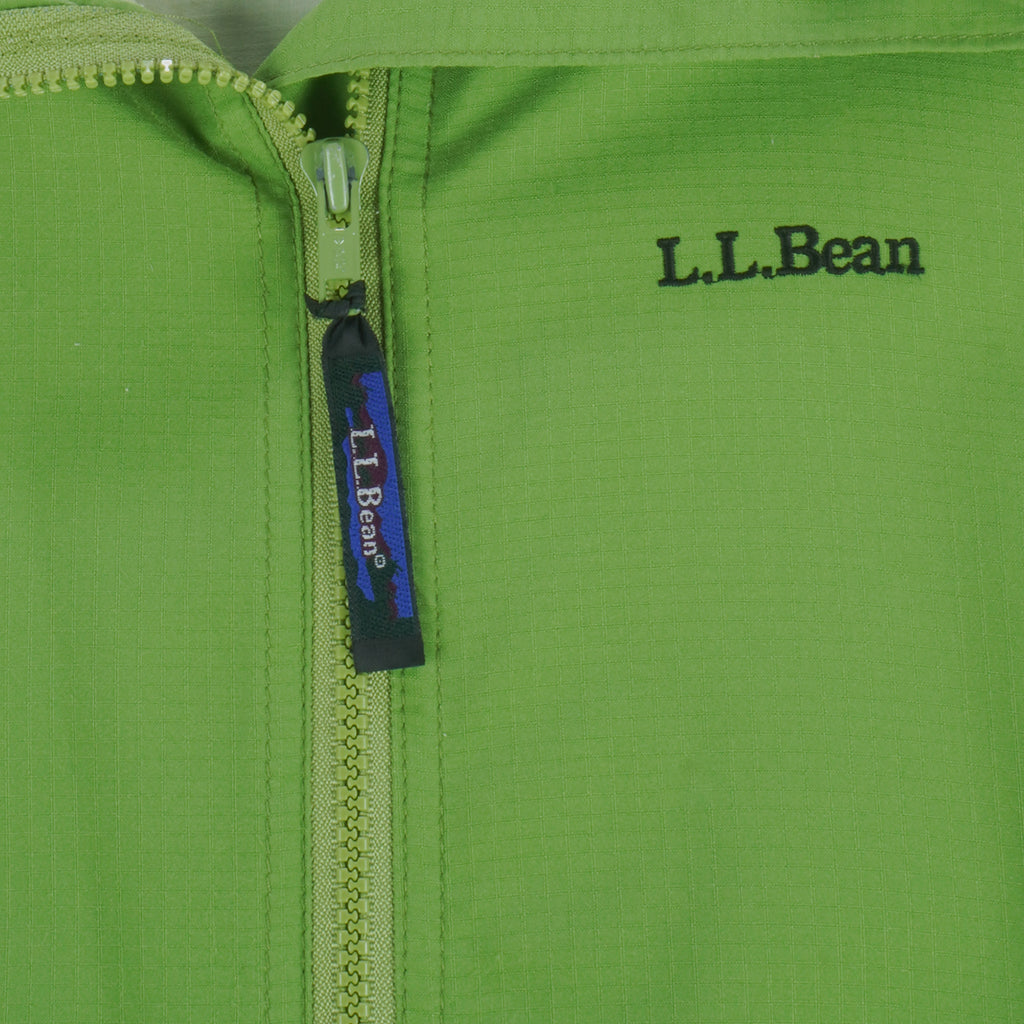 LL Bean - Light Green Windbreaker 1990s X-Large