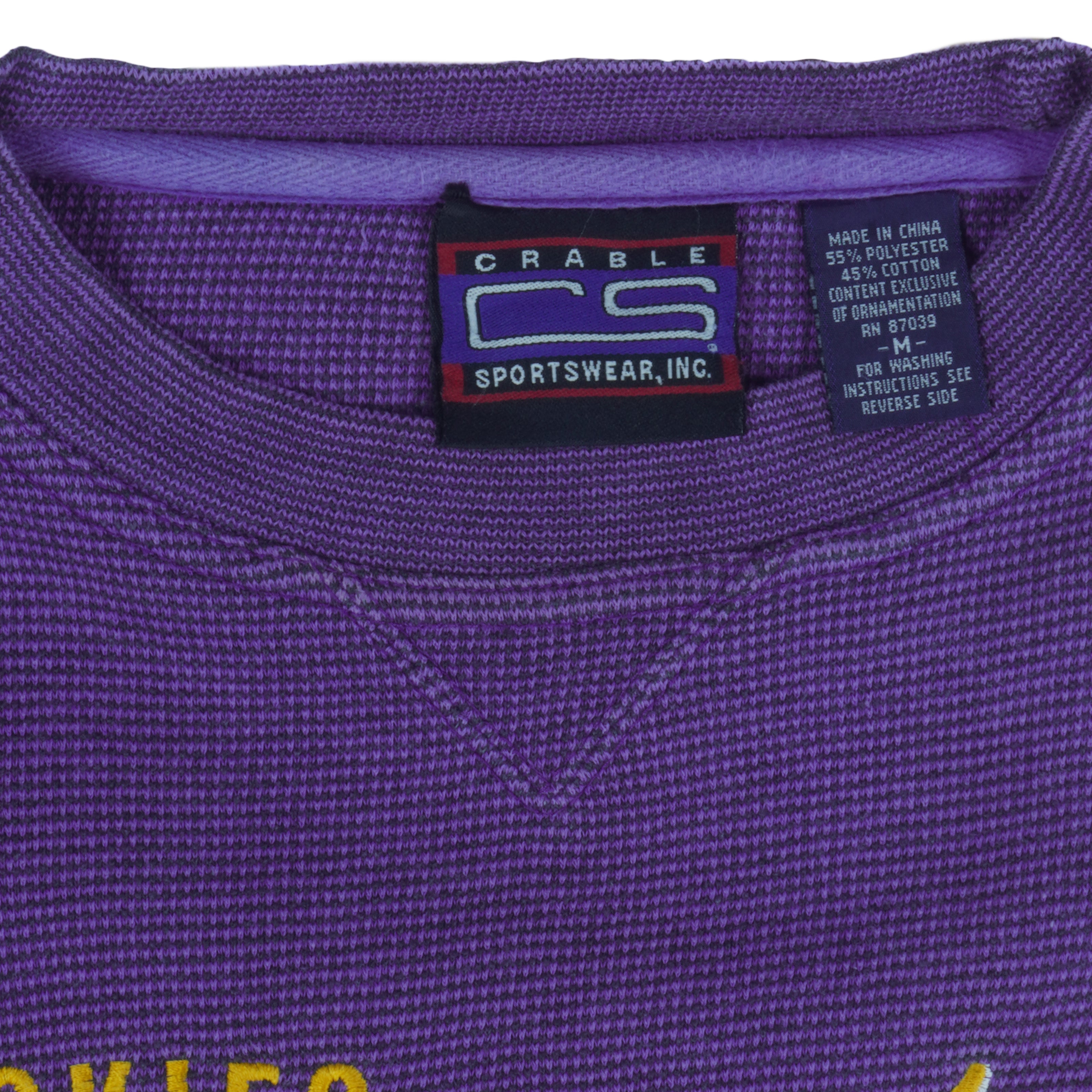 NCAA (CS) - Washington Huskies Embroidered Crew Neck Sweatshirt 1990s Medium vintage retro college