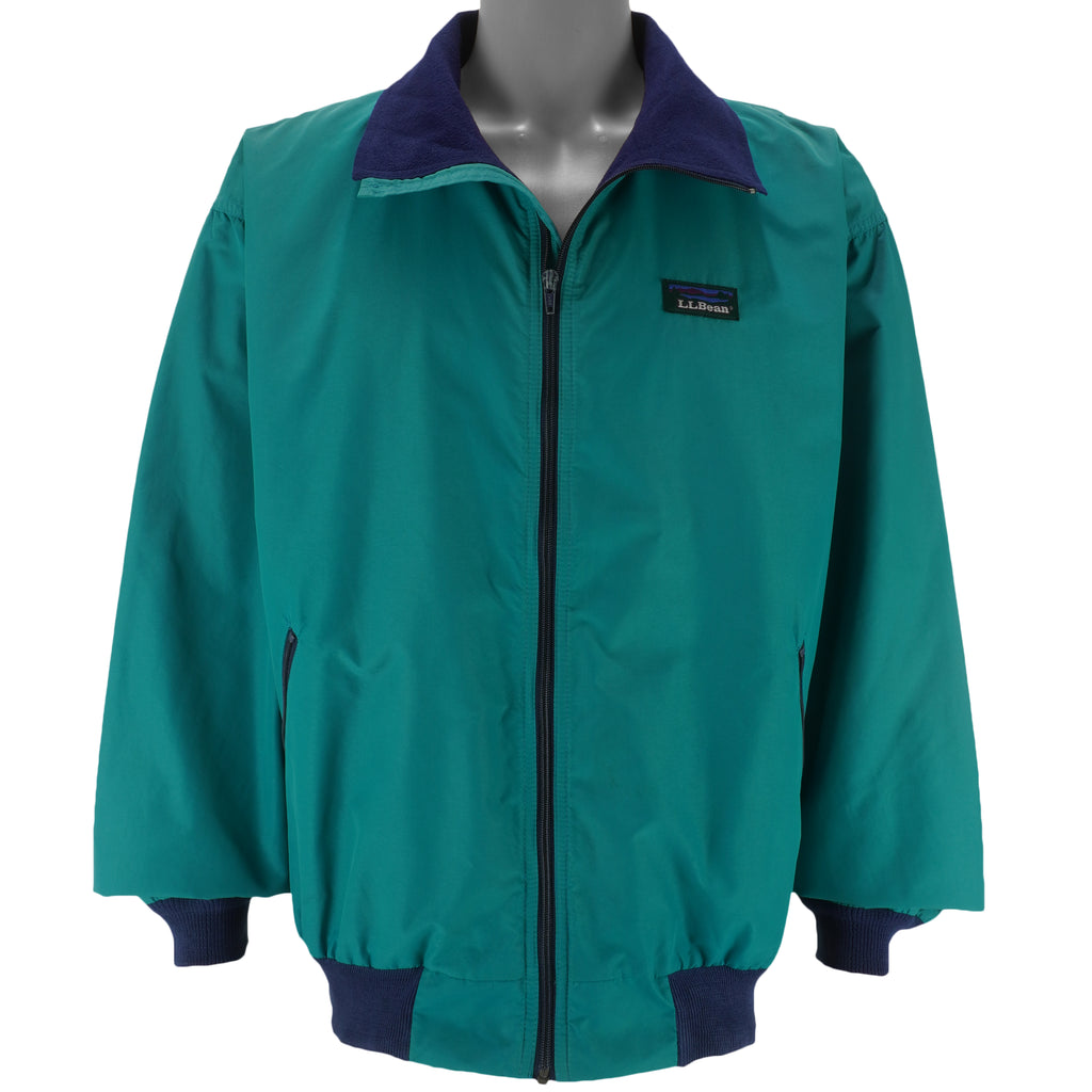 LL Bean - Green Zip-Up Windbreaker 1990s X-Large