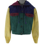 Vintage - Jordache Jeans Wear Hooded Denim Jacket 1990s Large