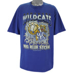 NCAA (Jerzees) - Kentucky Wildcats Big Blue Storm T-Shirt 1997 X-Large vintage retro basketball