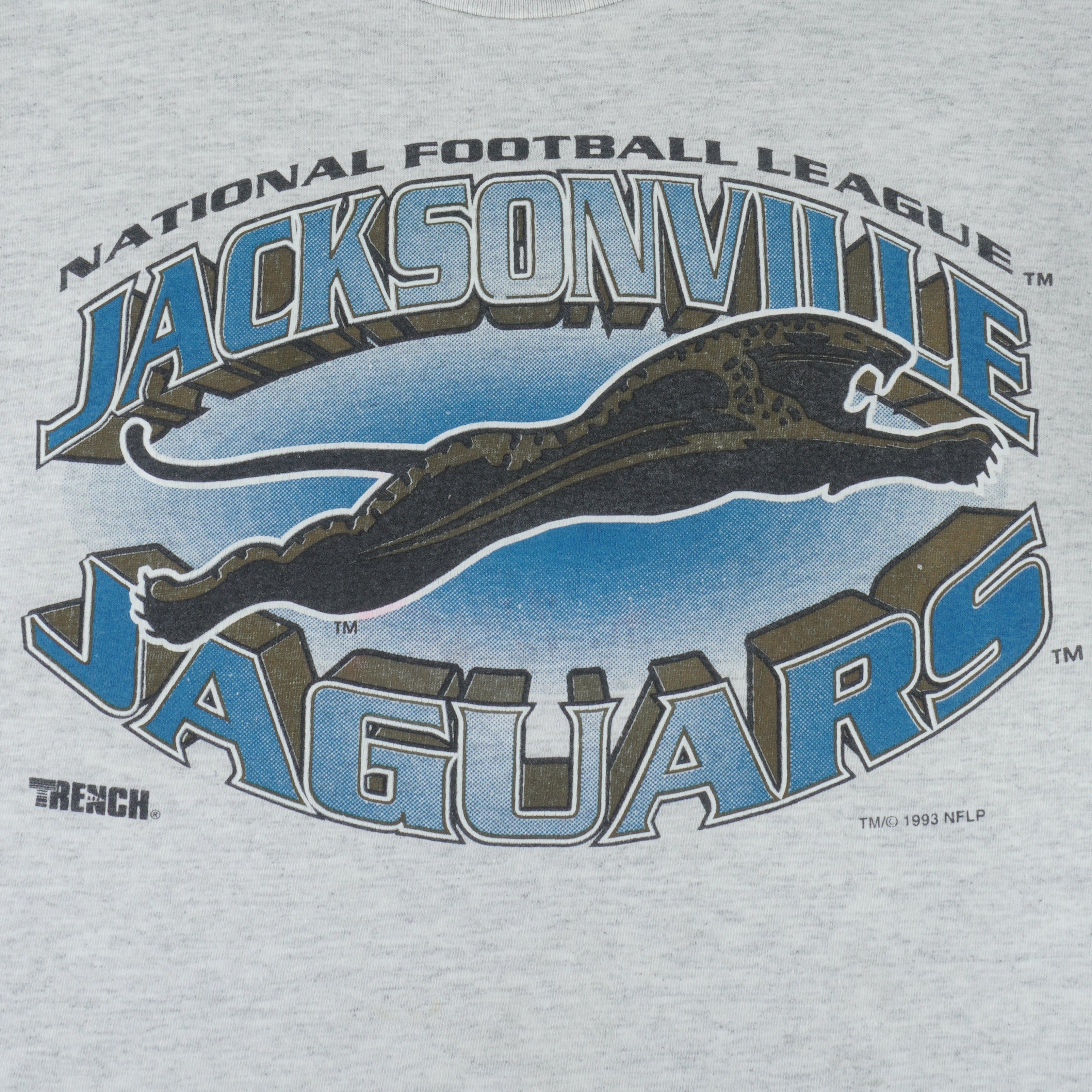 NFL (Trench) - Jacksonville Jaguars Single Stitch T-Shirt 1993 Large vintage retro football