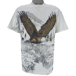 Vintage - Bald Eagle Animal All Over Print T-Shirt 1990s Large