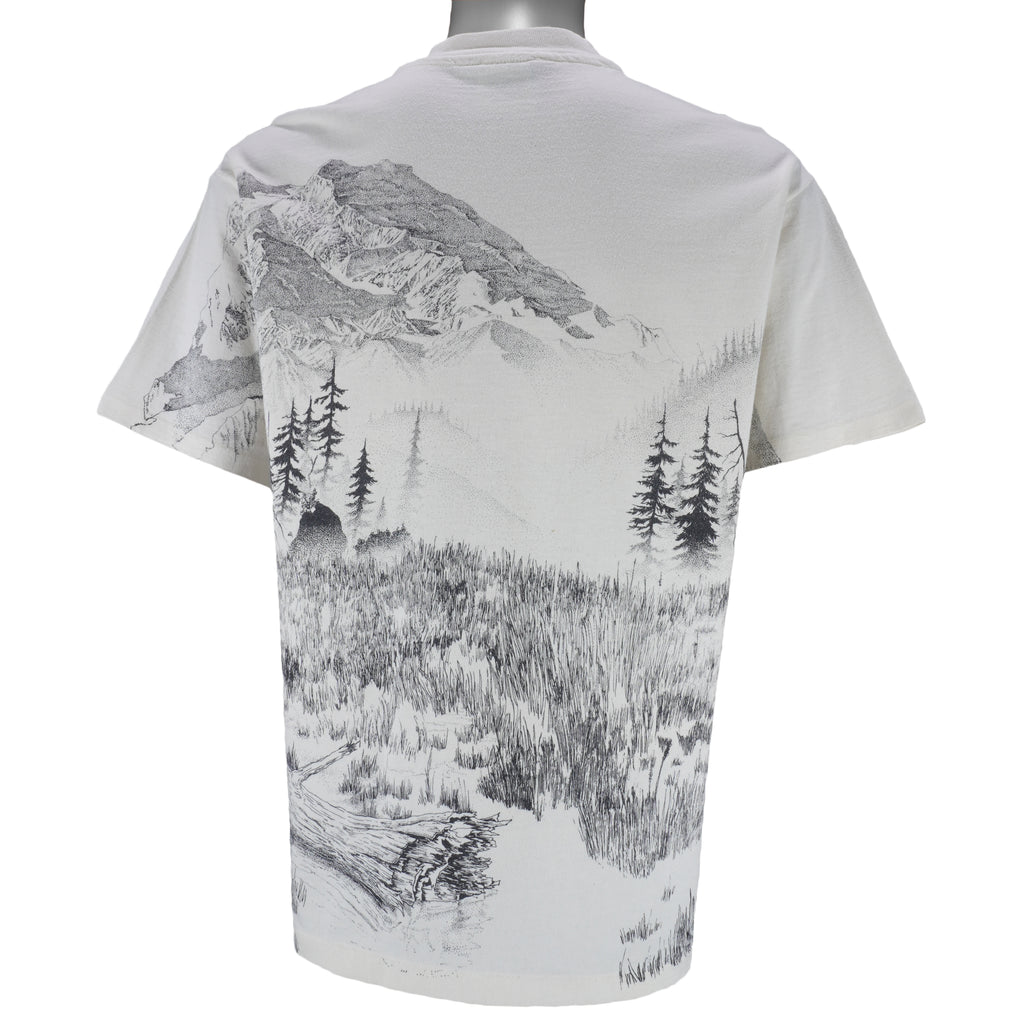Vintage - Bald Eagle Animal All Over Print T-Shirt 1990s Large